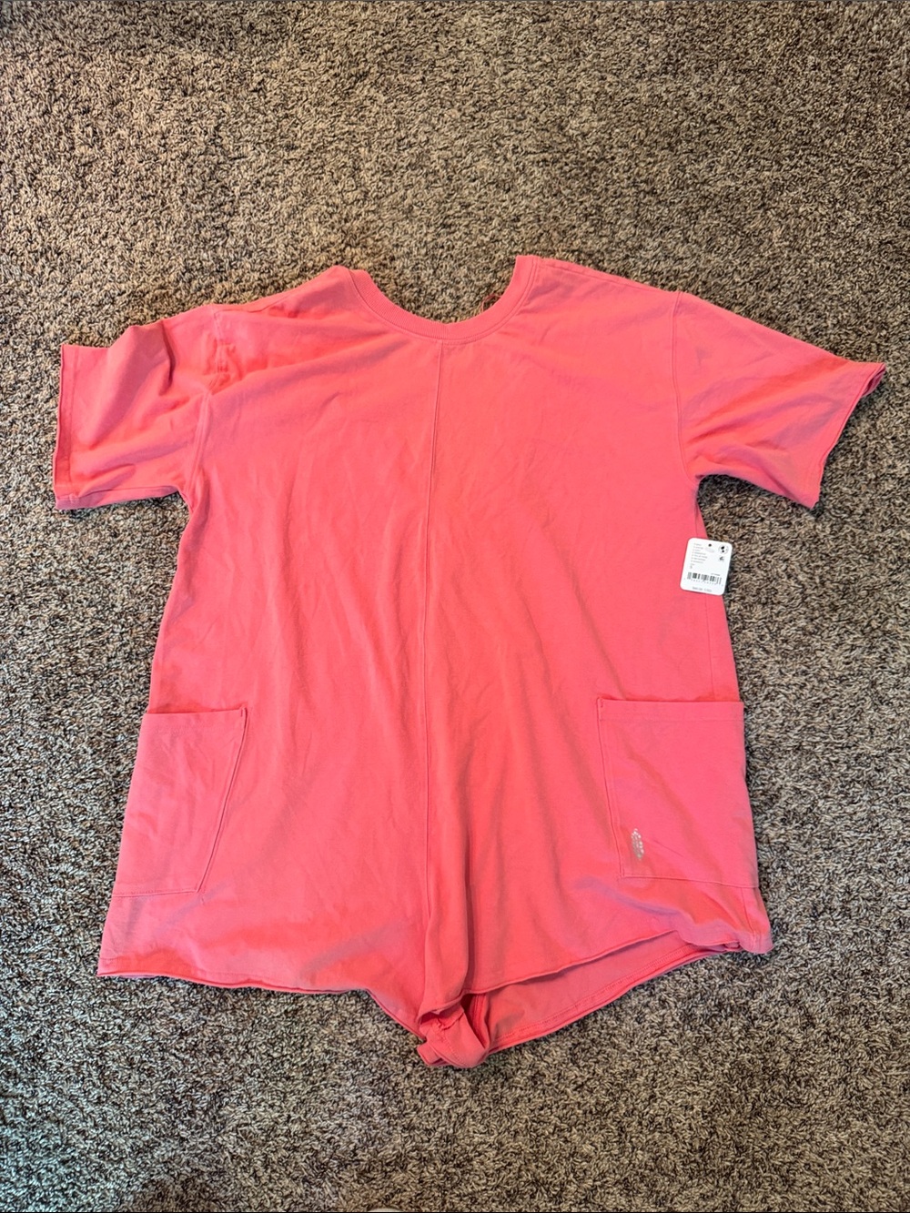 Free People Movement Hot Shot Short Sleeve Tee Romper with Pockets